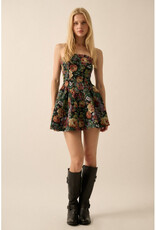 Promesa Floral Tapestry Mini Dress