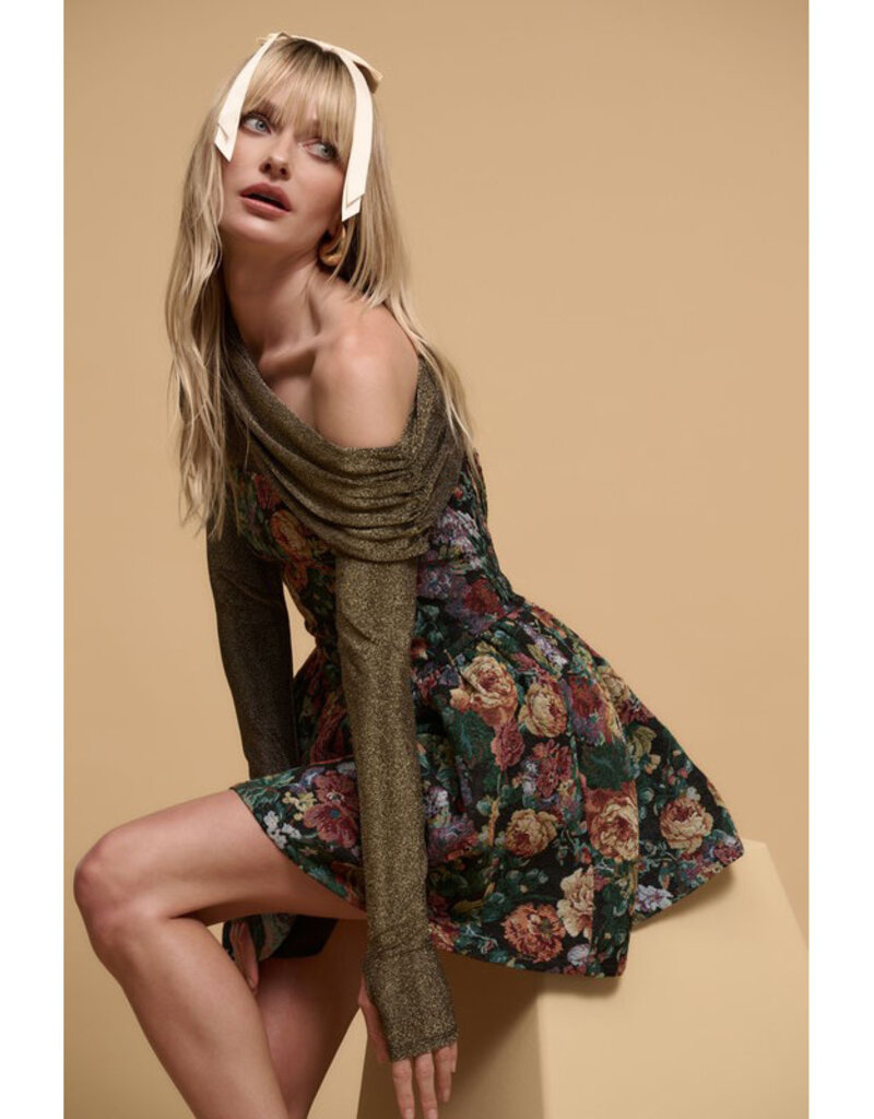 Promesa Floral Tapestry Mini Dress