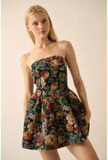 Promesa Floral Tapestry Mini Dress