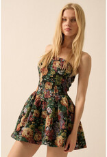Promesa Floral Tapestry Mini Dress