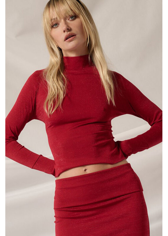 Promesa Shimmer Red Jersey Top