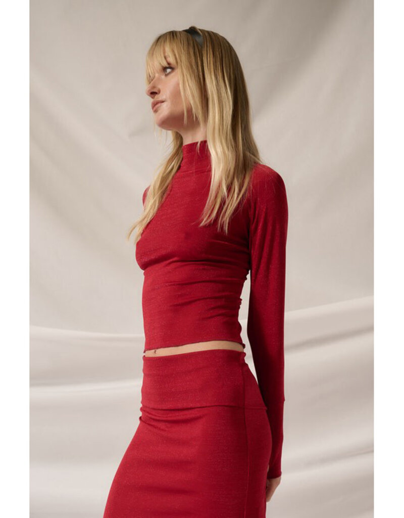 Promesa Shimmer Red Jersey Top