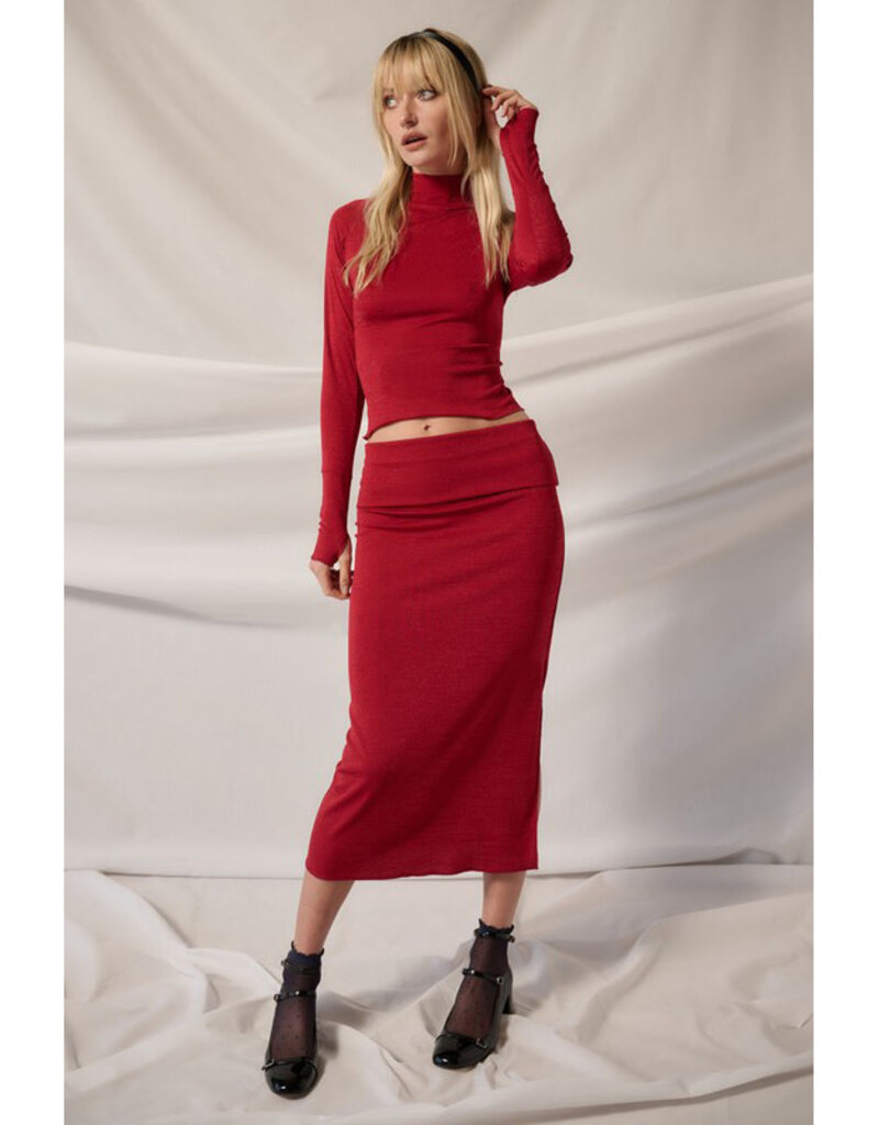 Promesa Shimmer Red Jersey Top