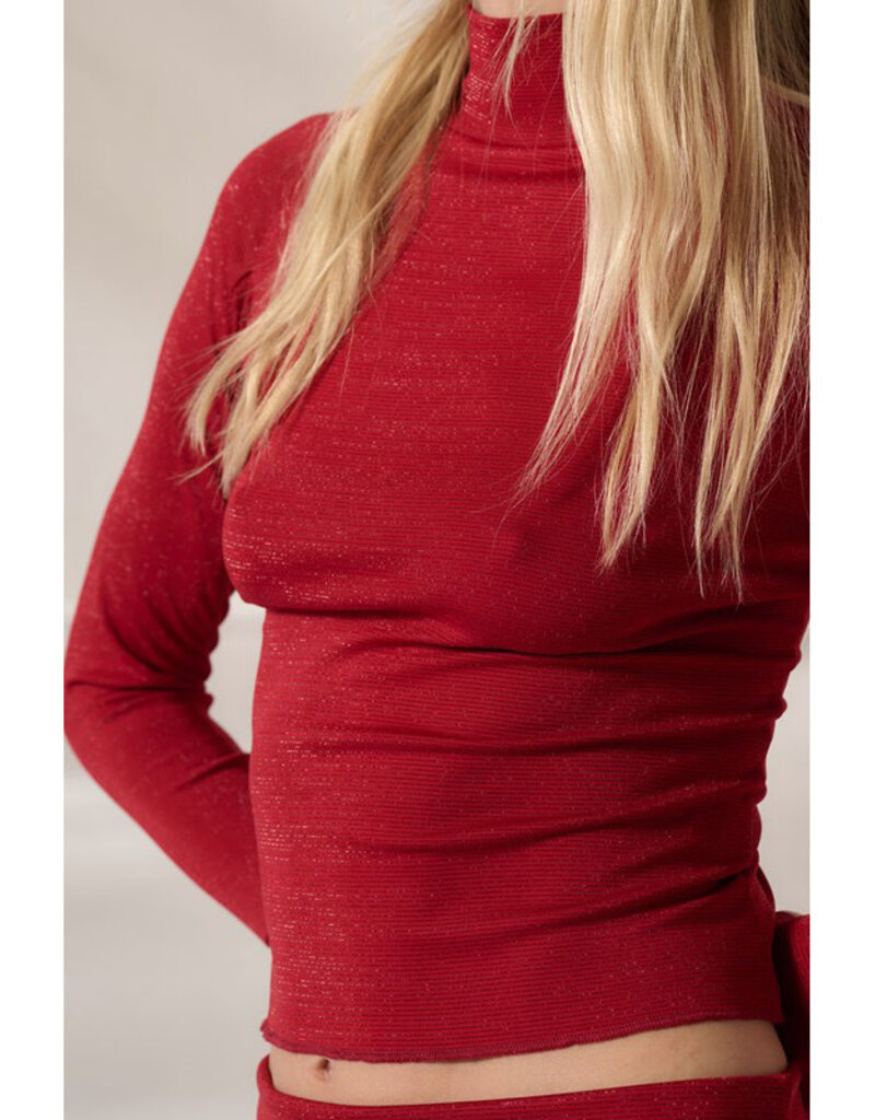 Promesa Shimmer Red Jersey Top