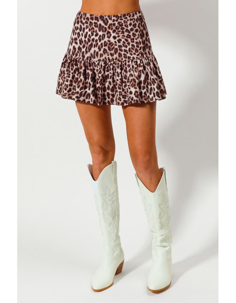 Promesa Leopard Mini Skirt