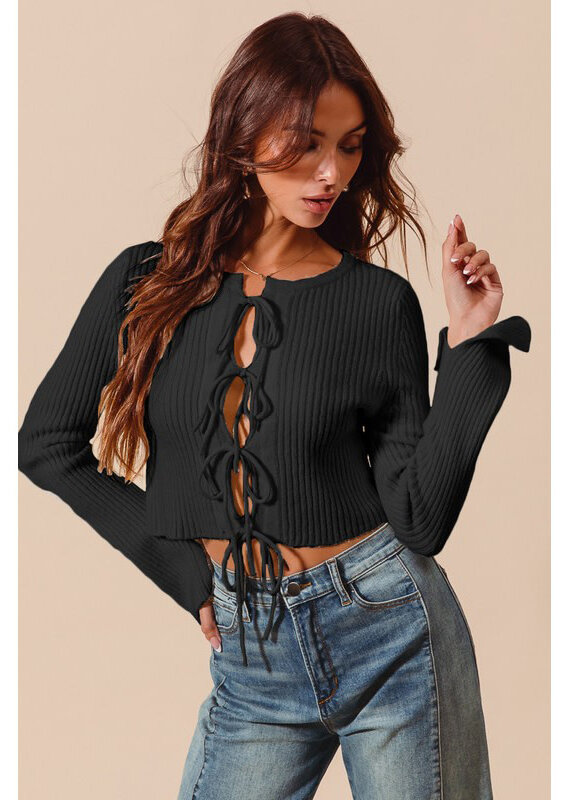 Promesa Tie Front Sweater