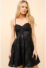 blue b. collection Metallic Thread Corset Dress