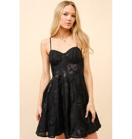 blue b. collection Metallic Thread Corset Dress