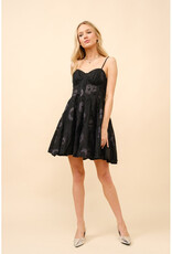 blue b. collection Metallic Thread Corset Dress