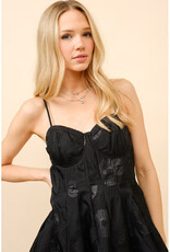 blue b. collection Metallic Thread Corset Dress