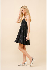blue b. collection Metallic Thread Corset Dress