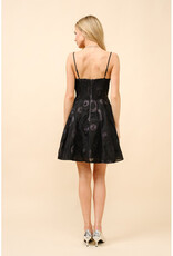 blue b. collection Metallic Thread Corset Dress