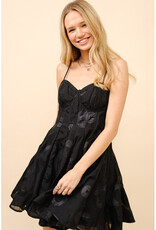 blue b. collection Metallic Thread Corset Dress