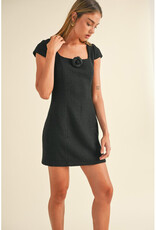 Mable Black Tweed Mini Dress