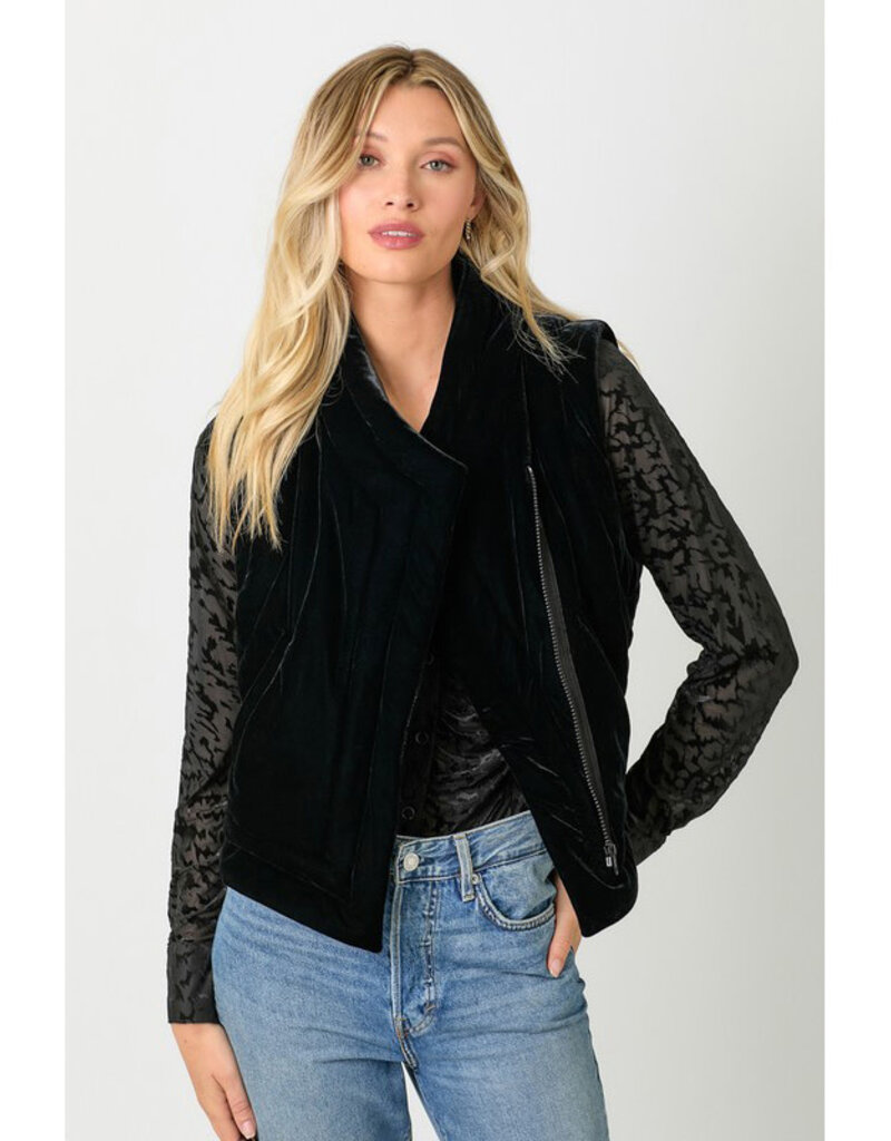 Mystree Velvet Puffer Vest