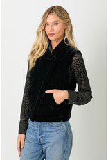 Mystree Velvet Puffer Vest