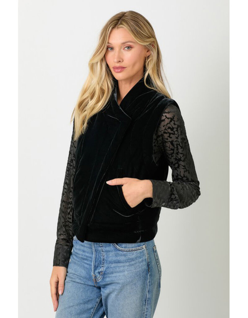 Mystree Velvet Puffer Vest