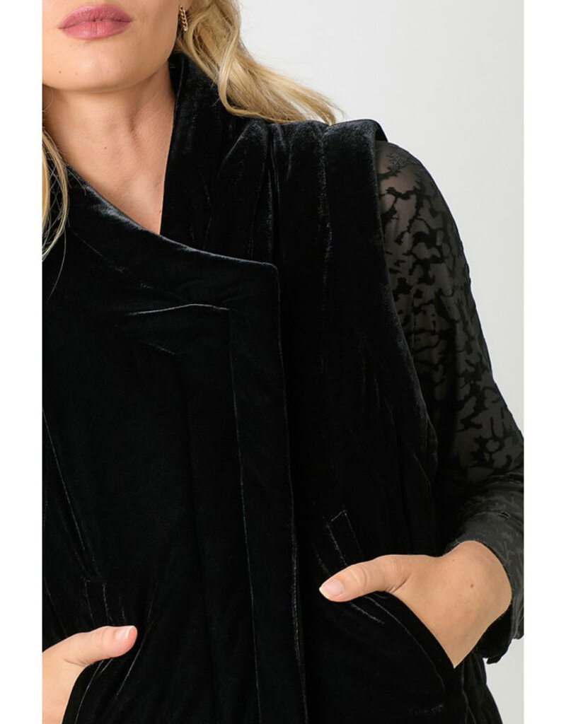 Mystree Velvet Puffer Vest