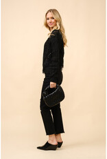 blue b. collection Cable Knit Fringe Sweater
