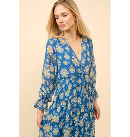 blue b. collection Blue Daisy Chiffon Midi Dress
