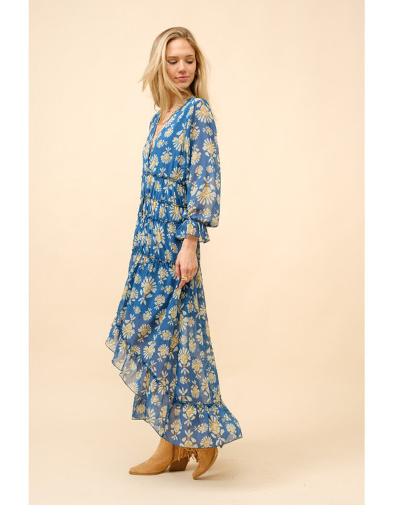 blue b. collection Blue Daisy Chiffon Midi Dress
