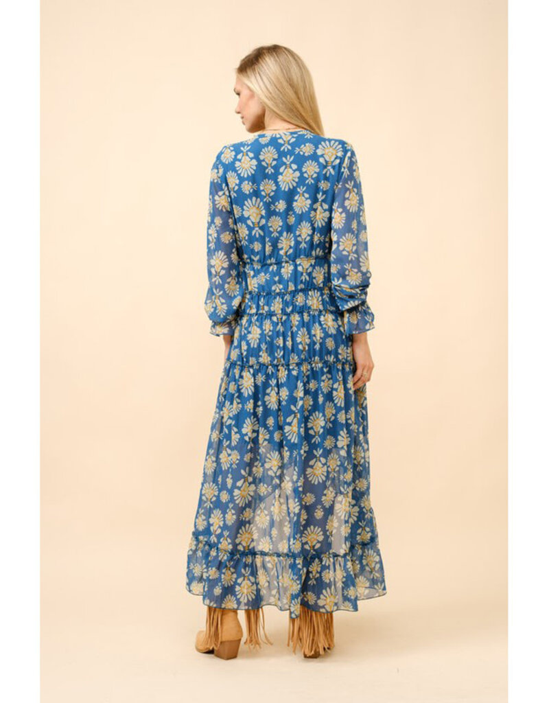 blue b. collection Blue Daisy Chiffon Midi Dress