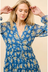 blue b. collection Blue Daisy Chiffon Midi Dress