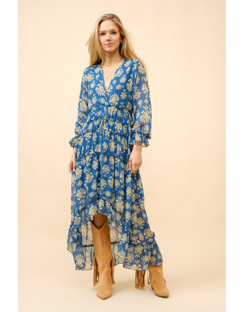 blue b. collection Blue Daisy Chiffon Midi Dress