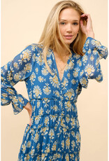 blue b. collection Blue Daisy Chiffon Midi Dress