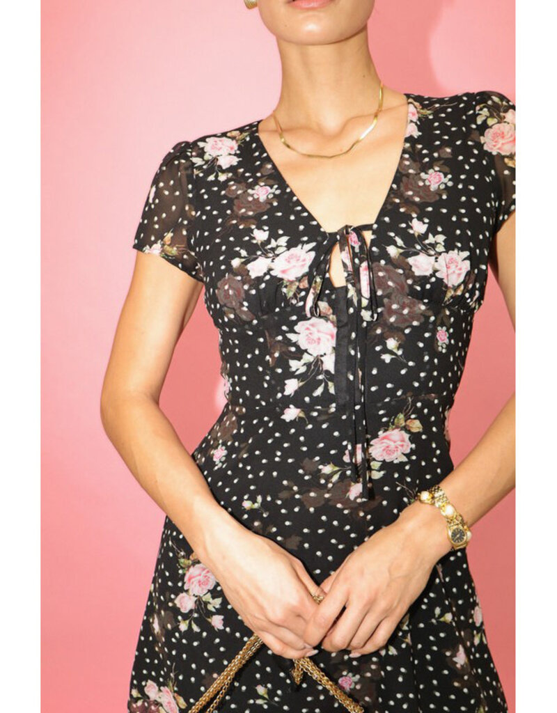 Bailey Rose Floral Chiffon Mini Dress