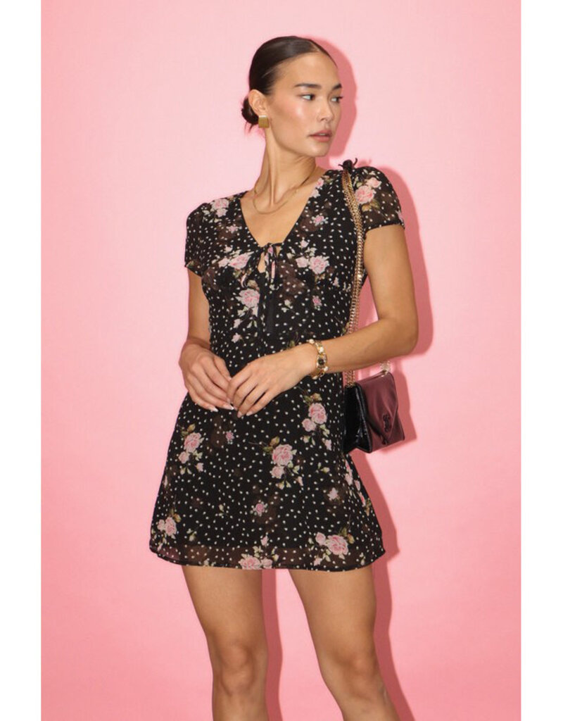 Bailey Rose Floral Chiffon Mini Dress
