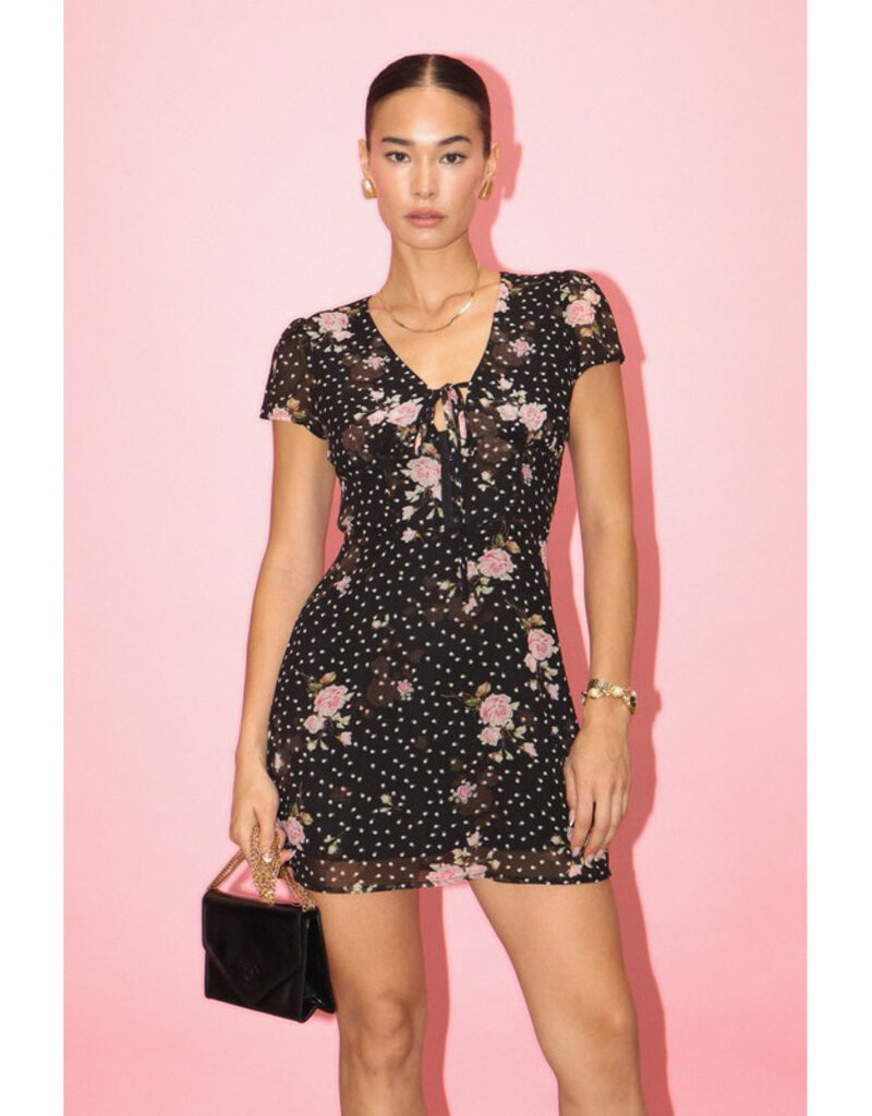 Bailey Rose Floral Chiffon Mini Dress