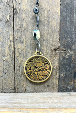 Coven Coven Dragon Coin Pendant Beaded Necklace