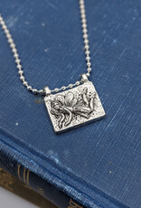 Bird in the Sky Pewter Charm w/Silver Ball Chain
