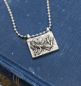 Bird in the Sky Pewter Charm w/Silver Ball Chain