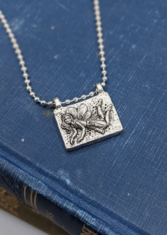 Bird in the Sky Pewter Charm w/Silver Ball Chain