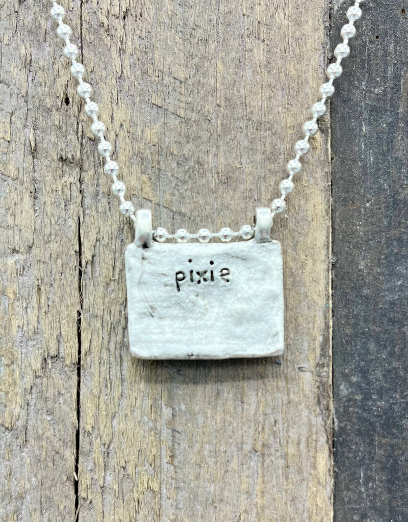 Bird in the Sky Pewter Charm w/Silver Ball Chain