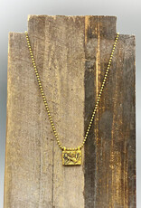 Bird in the Sky Pewter Charm Gold Ball Chain Pixie