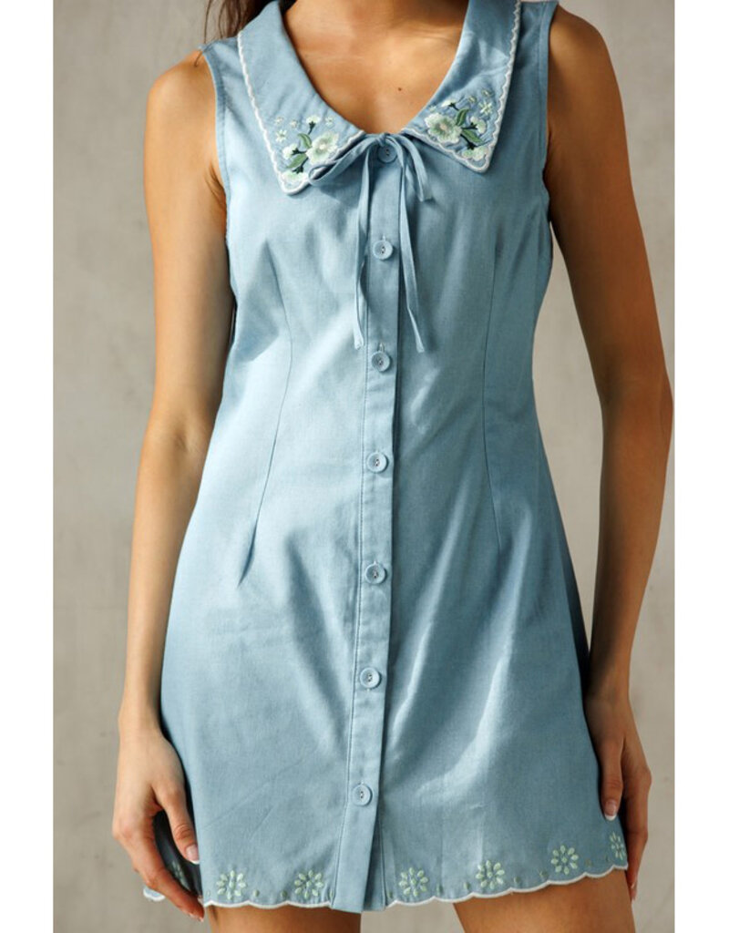 Storia Peter Pan Collar Mini Dress