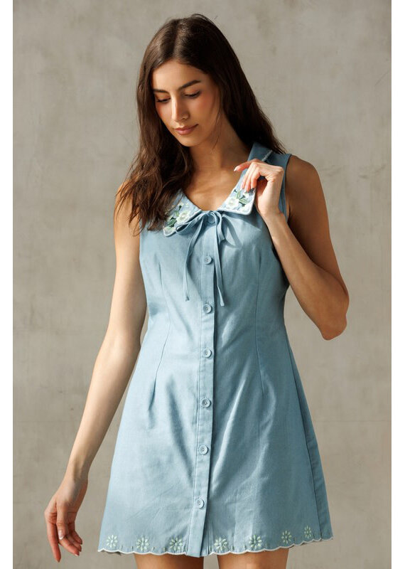 Storia Peter Pan Collar Mini Dress