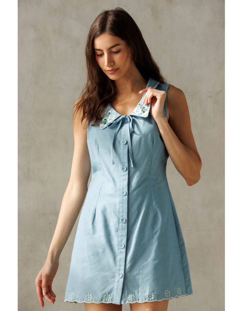 Storia Peter Pan Collar Mini Dress