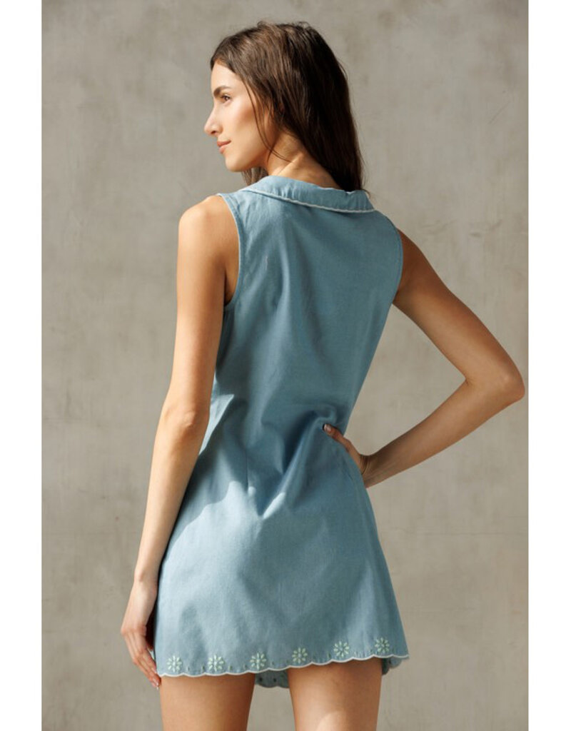 Storia Peter Pan Collar Mini Dress