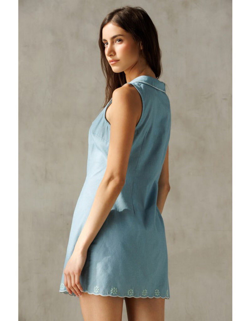 Storia Peter Pan Collar Mini Dress