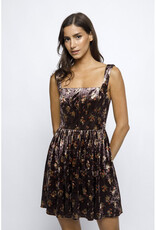 Storia Floral Velvet Mini Dress