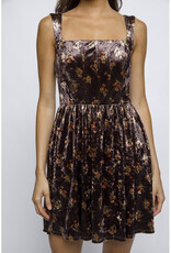 Storia Floral Velvet Mini Dress