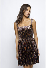 Storia Floral Velvet Mini Dress