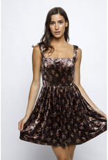 Storia Floral Velvet Mini Dress