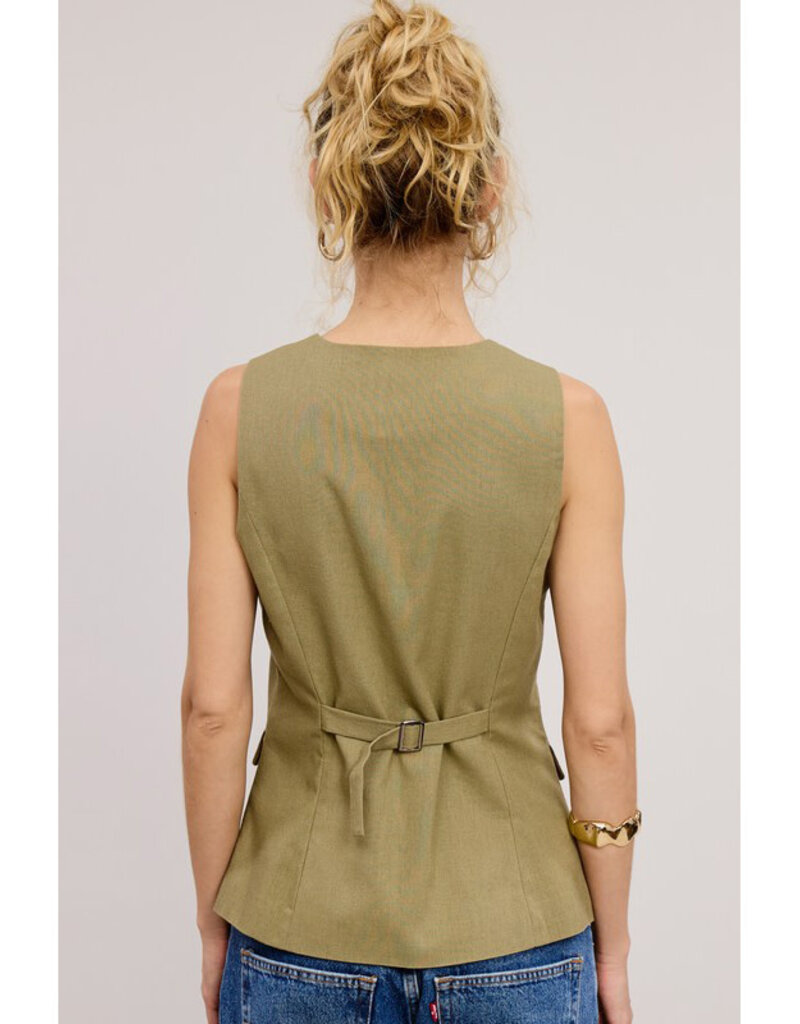 Mimosa Long Button Vest
