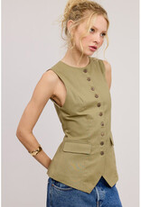 Mimosa Long Button Vest
