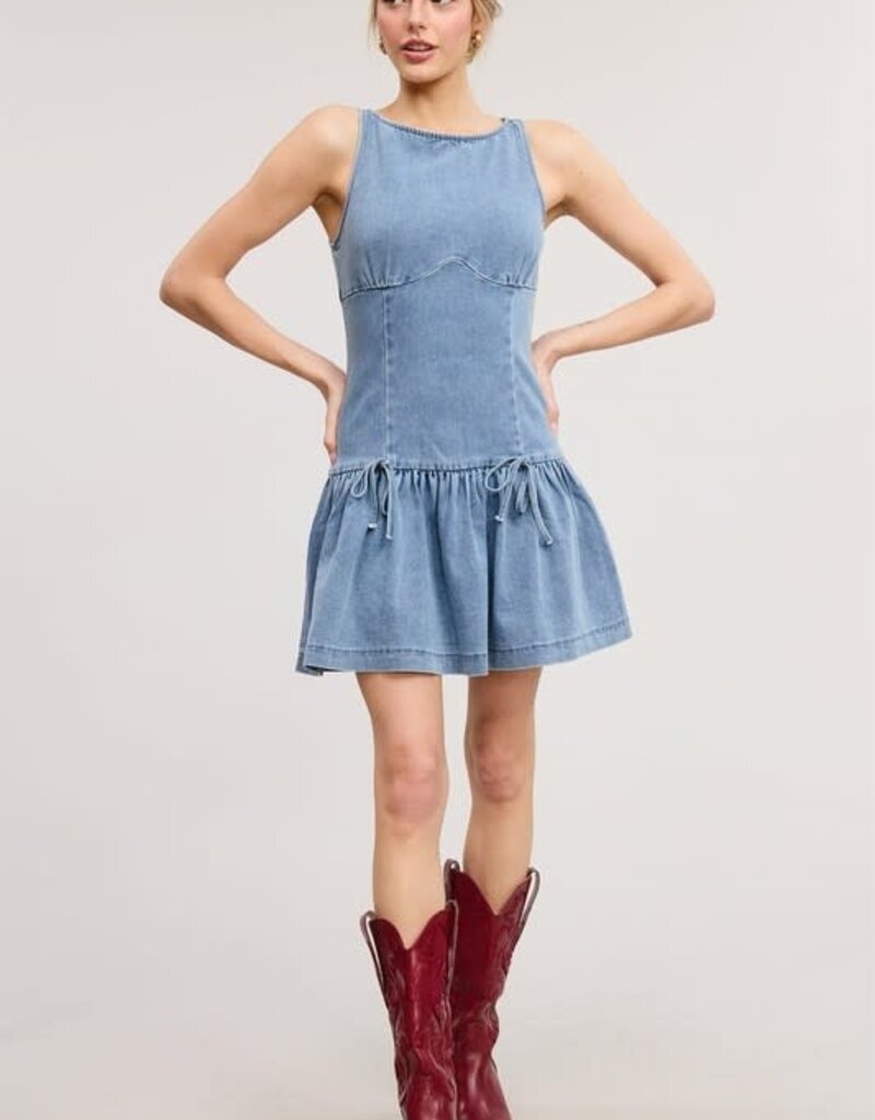 Mimosa Fitted Denim Mini Dress